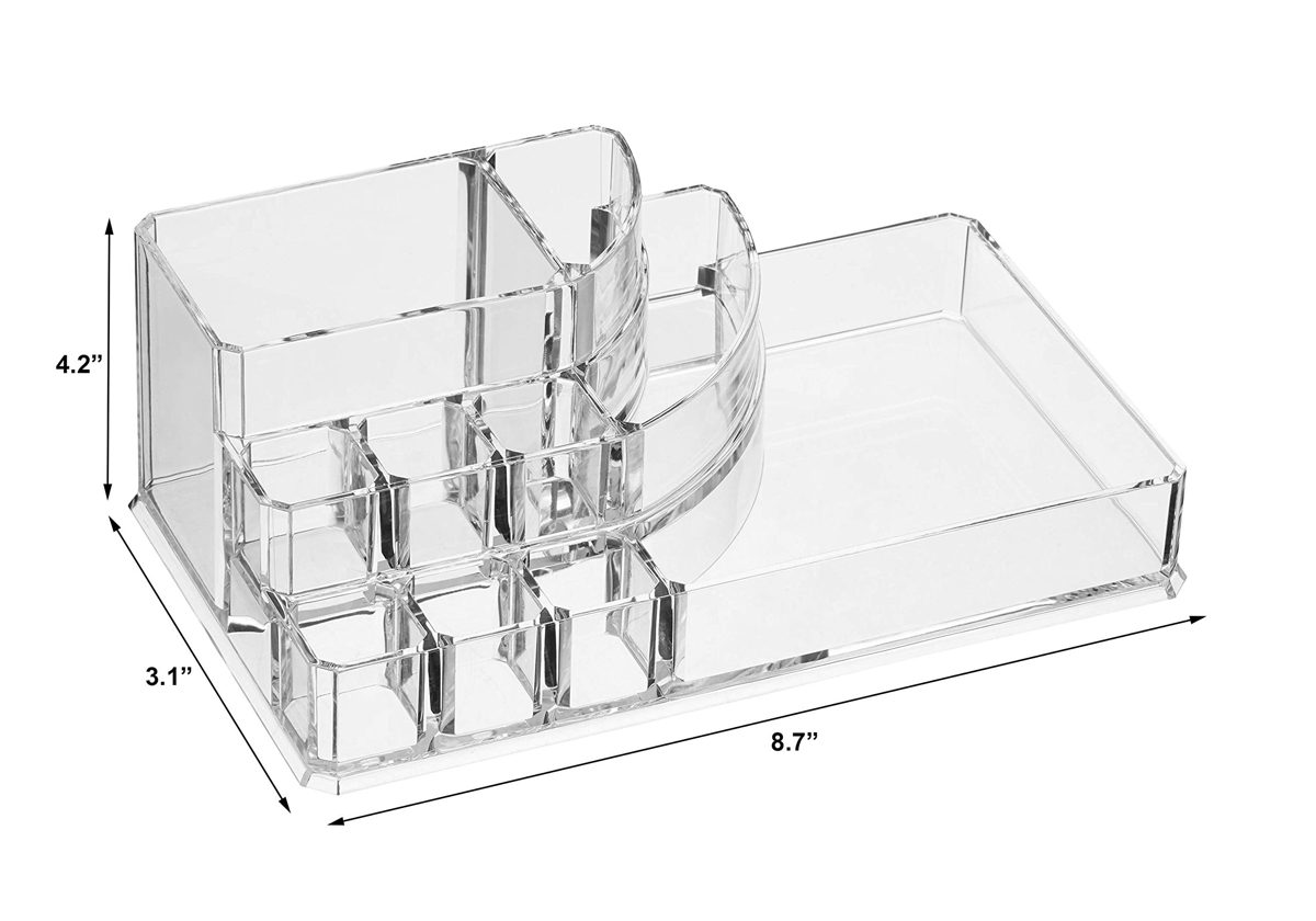 AmazonBasics Acrylic Cosmetic Makeup Organizer Storage for Brushes