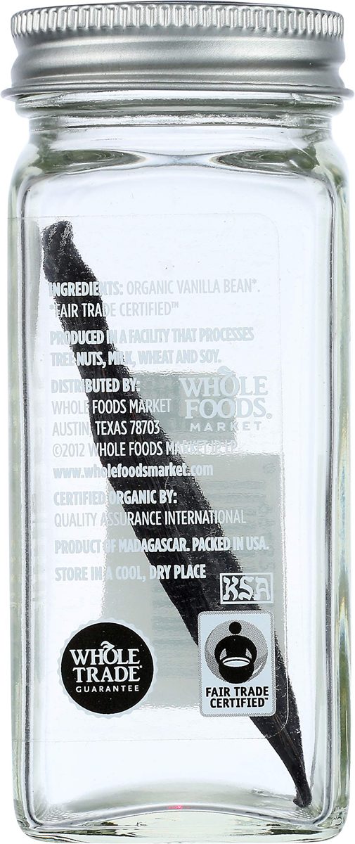 Whole Foods Market, Organic Fair Trade Vanilla Bean, 1 Count