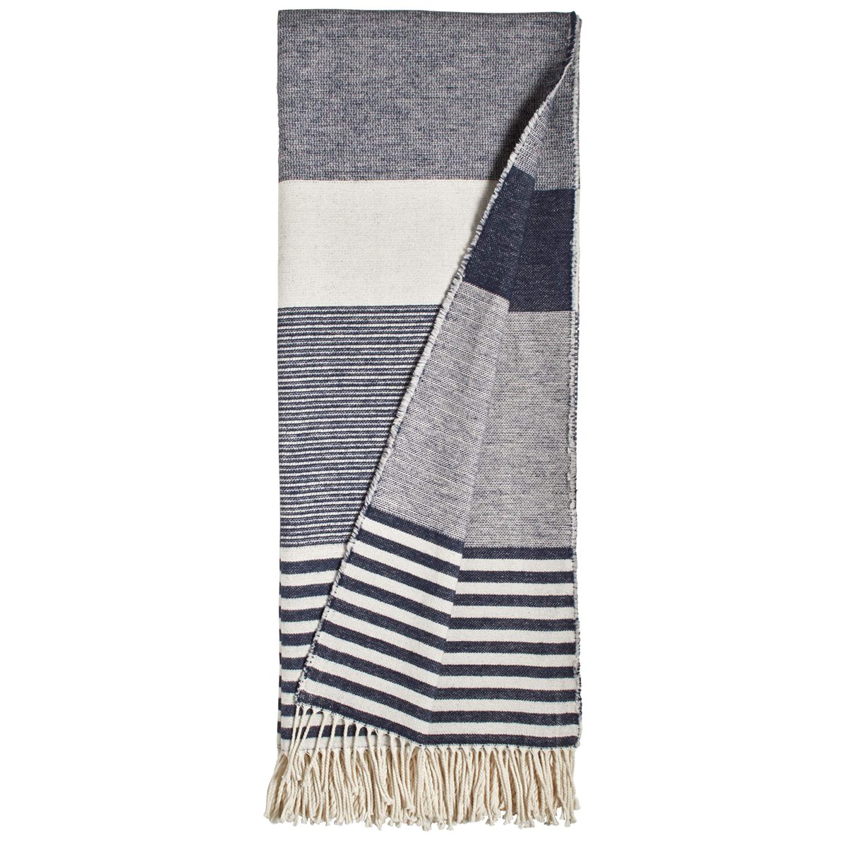 Stone & Beam Throw-Blankets Soft Stripe Navy