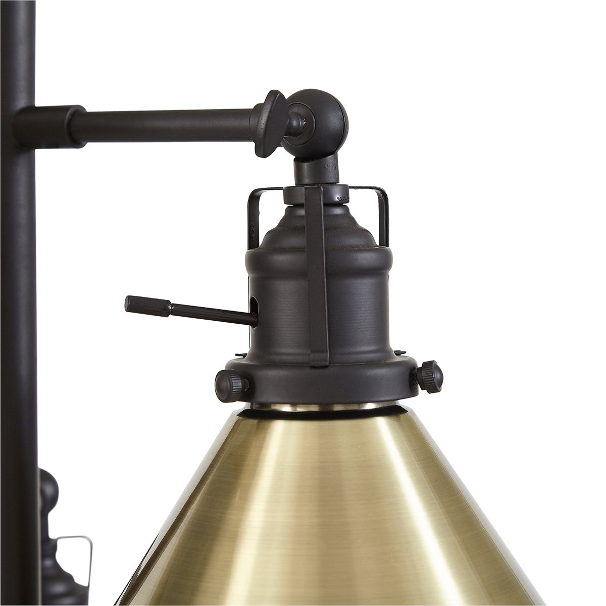 Rivet Adjustable Tree-Style 3-Light Floor Lamp, 69"H, with Bulbs, Bronze and Brass