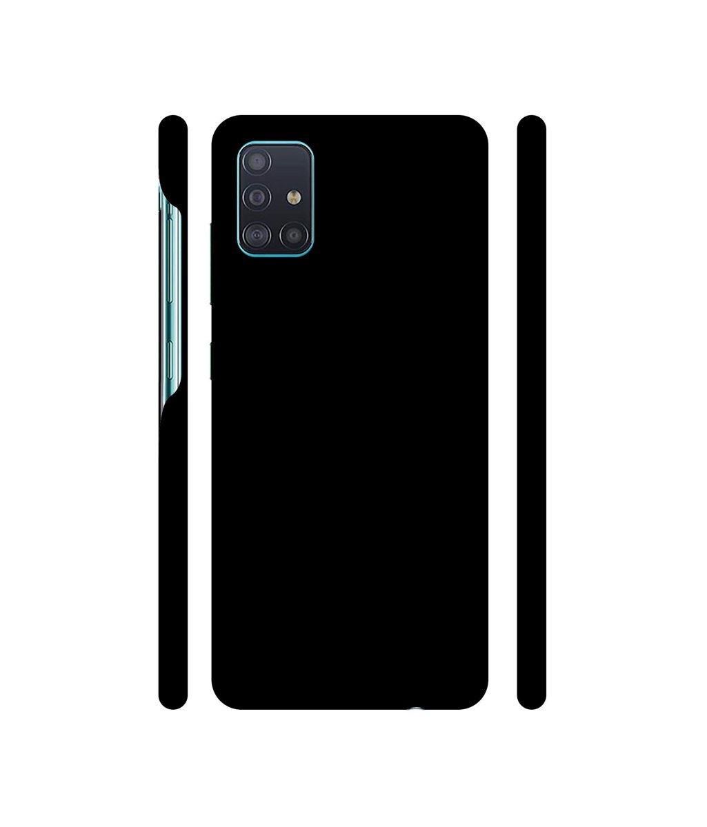 Amazon Brand - Solimo Designer Solid Black 3D Printed Hard Back Case Mobile Cover for Samsung Galaxy A71
