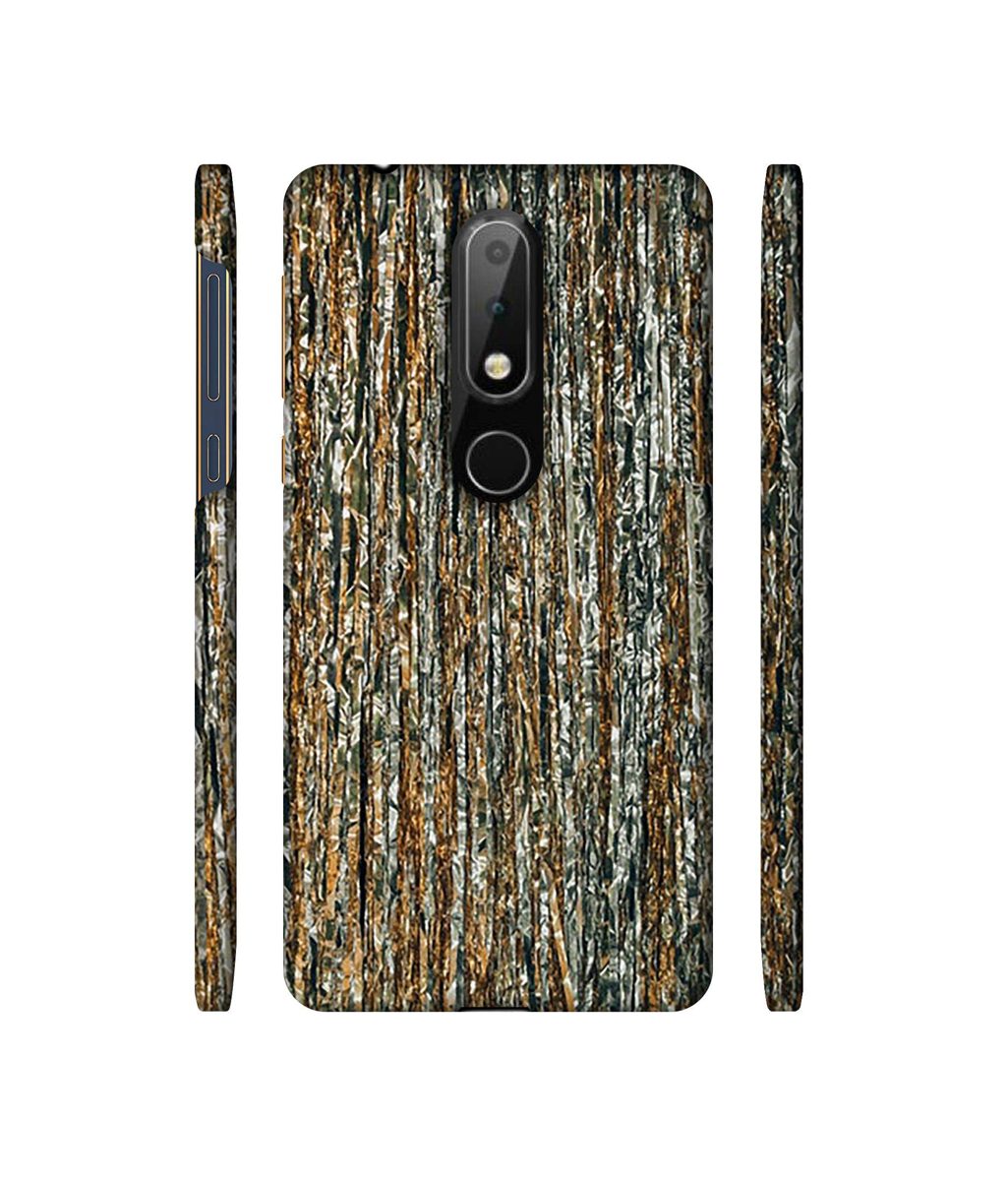 Amazon Brand - Solimo Designer Line Texture on Wall 3D Printed Hard Back Case Mobile Cover for Nokia 6.1 Plus