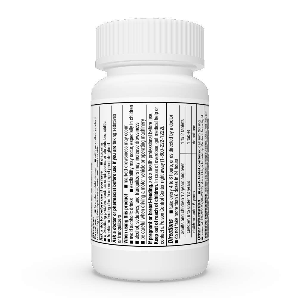 Amazon Basic Care Allergy Relief, Diphenhydramine HCl Tablets 25 mg, Antihistamine, 400 Count