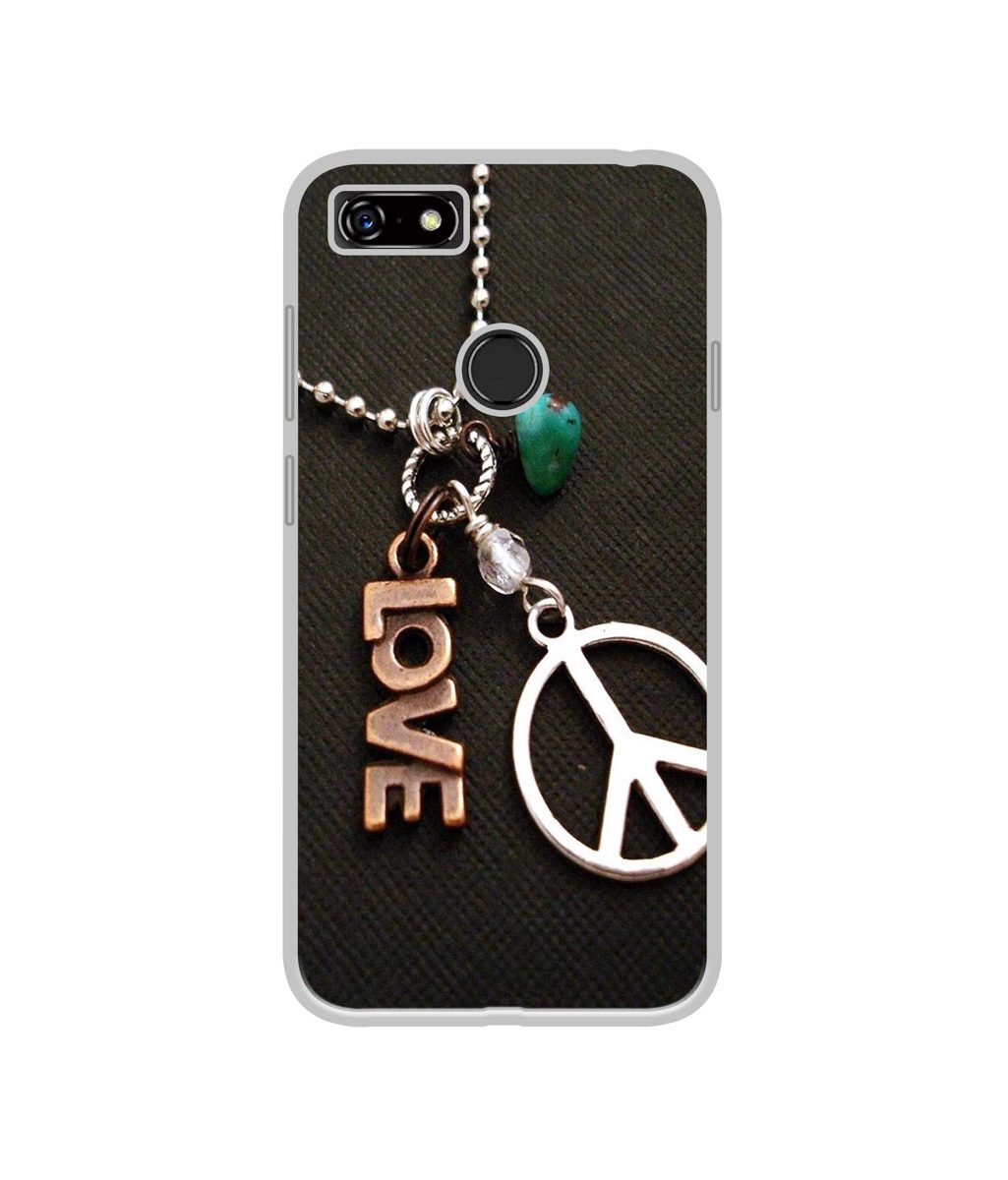 Amazon Brand - Solimo Designer Love and Peace UV Printed Soft Back Case Mobile Cover for Lenovo A5