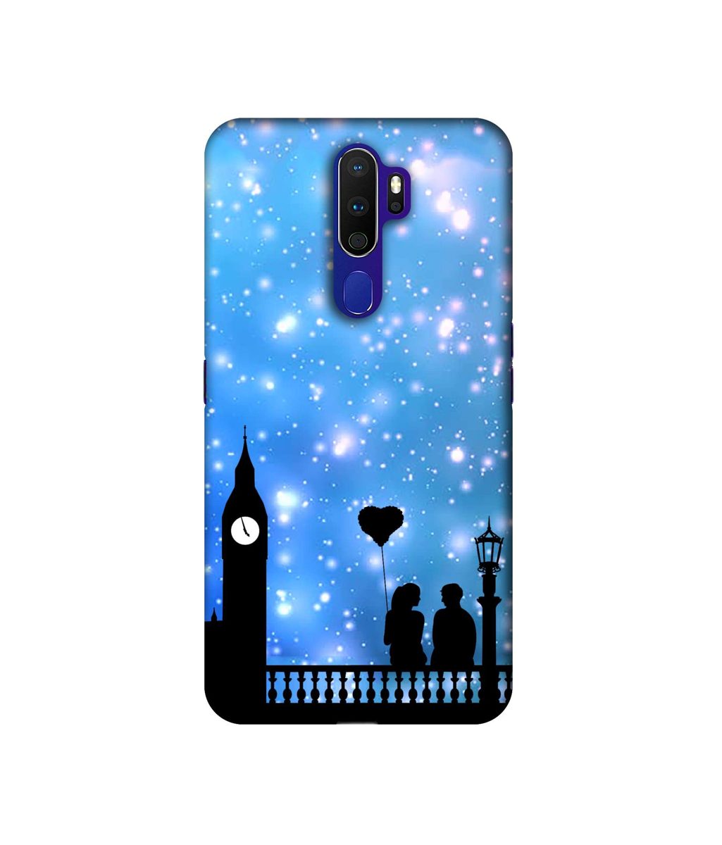 Amazon Brand - Solimo Designer Love Couple Vector 3D Printed Hard Back Case Mobile Cover for Oppo A9 (2020)