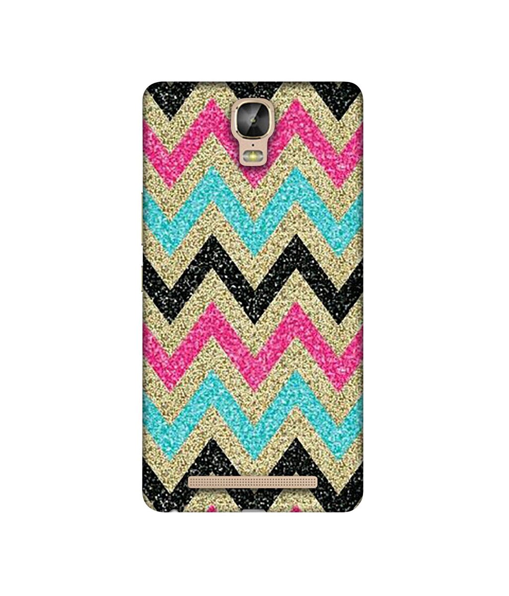 Amazon Brand - Solimo Designer Sparkle Zik Zak Texture 3D Printed Hard Back Case Mobile Cover for Gionee Marathon M5 Plus