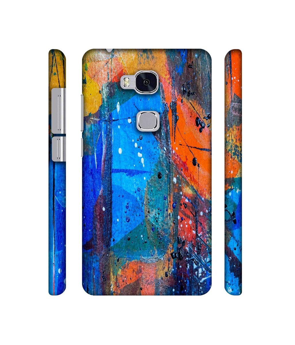 Amazon Brand - Solimo Designer Blue and Orange Brush 3D Printed Hard Back Case Mobile Cover for Huawei Honor 5X