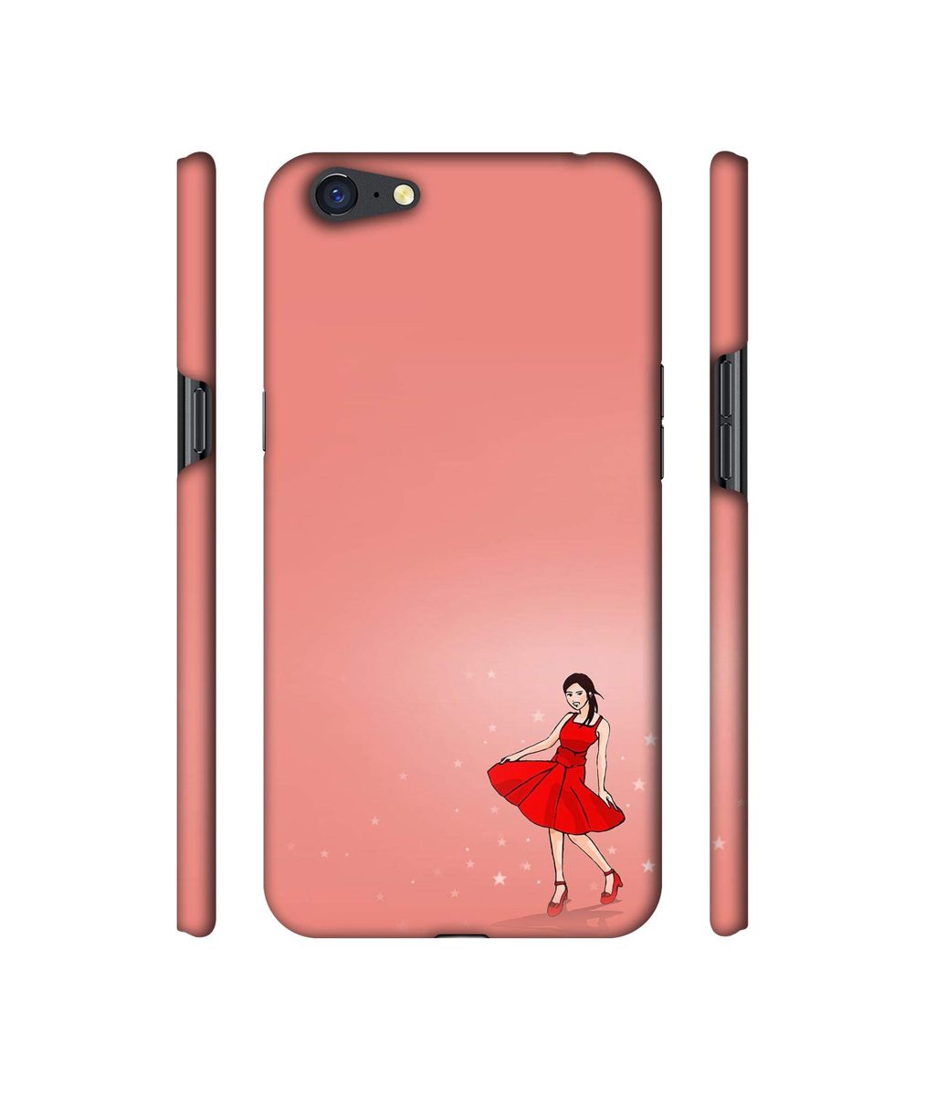 Amazon Brand - Solimo Designer Red Dress Lady 3D Printed Hard Back Case Mobile Cover for Oppo A71