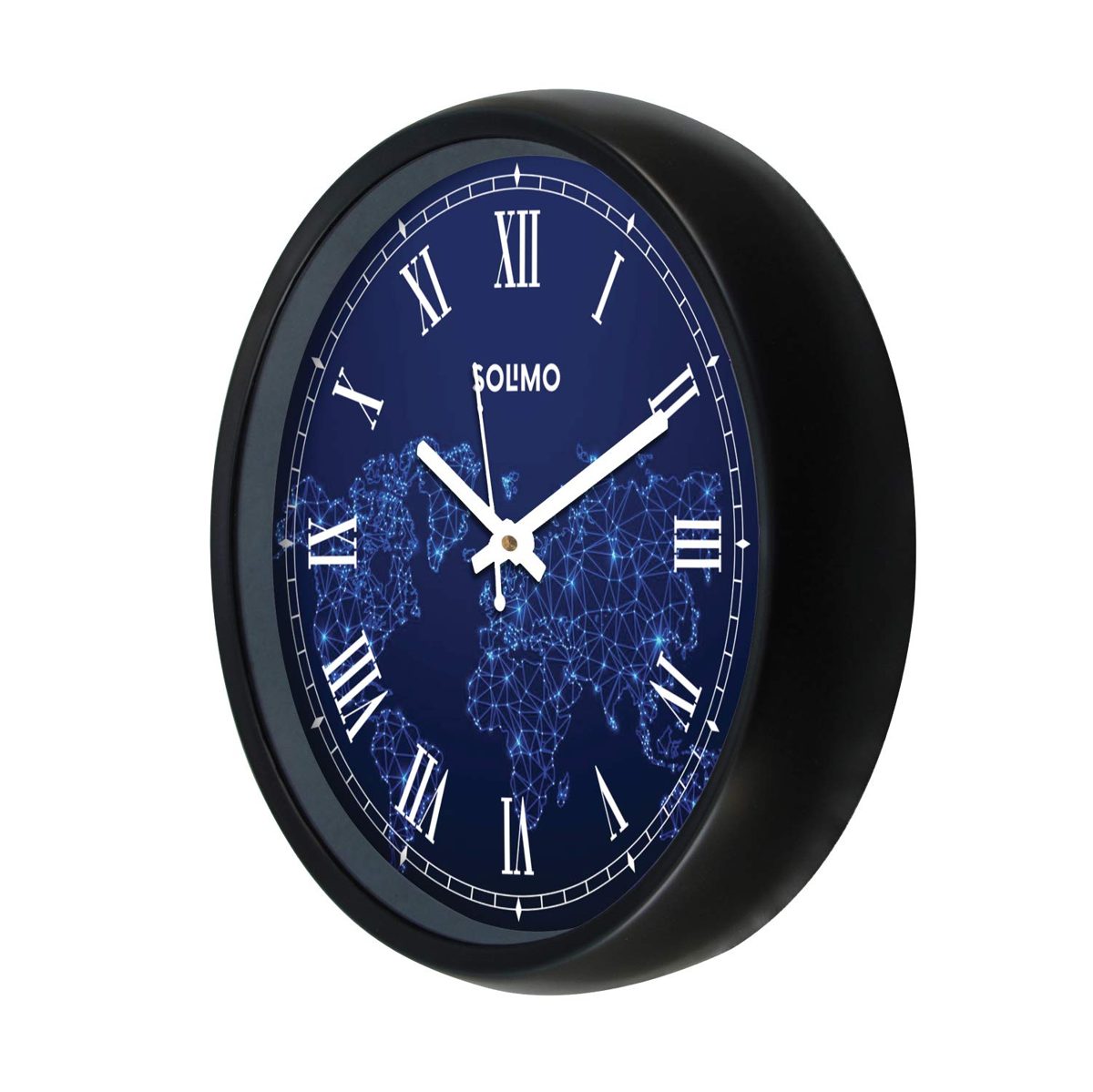 Amazon Brand - Solimo 12-inch Wall Clock - Digi Time (Silent Movement)