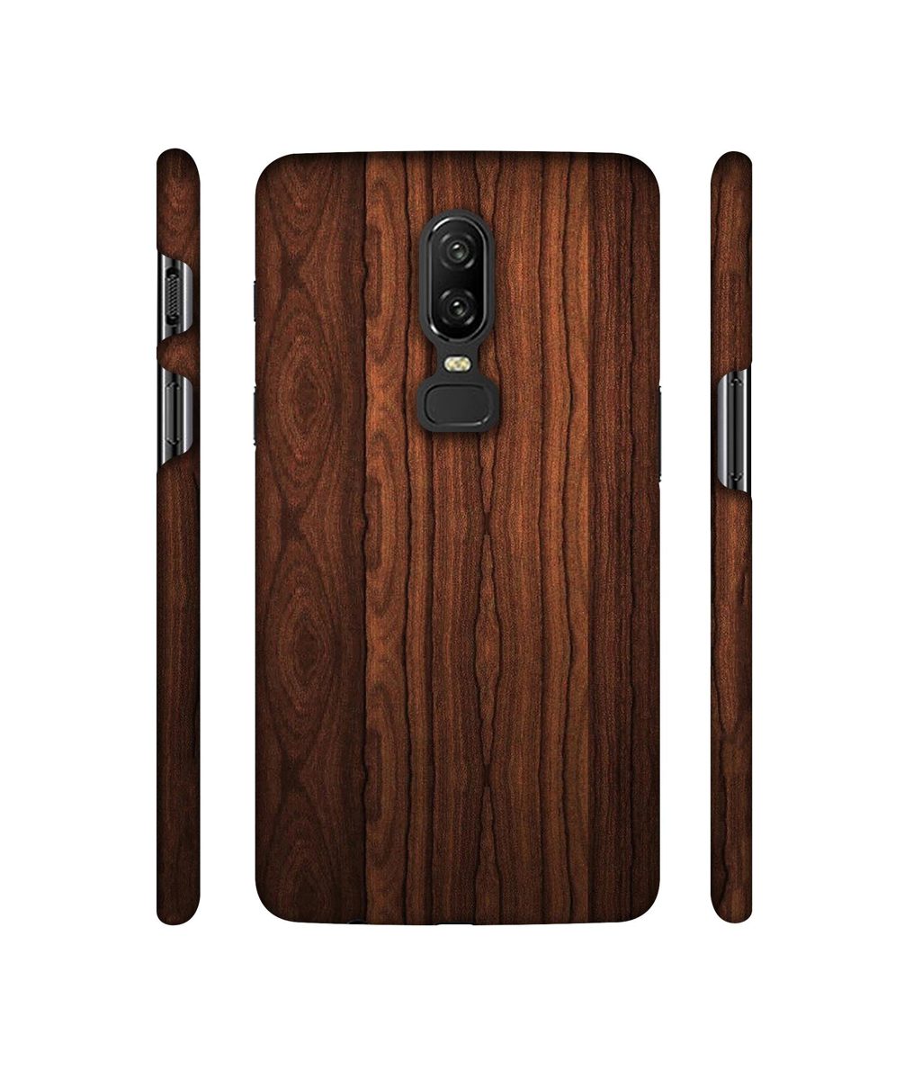 Amazon Brand - Solimo Designer Wooden Texture 3D Printed Hard Back Case Mobile Cover for OnePlus 6