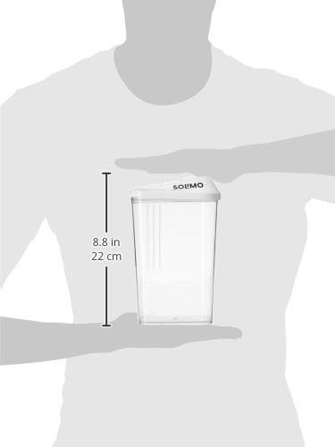 Amazon Brand - Solimo Plastic Storage container Set with sliding mouth (Set of 3, 1100 ml)