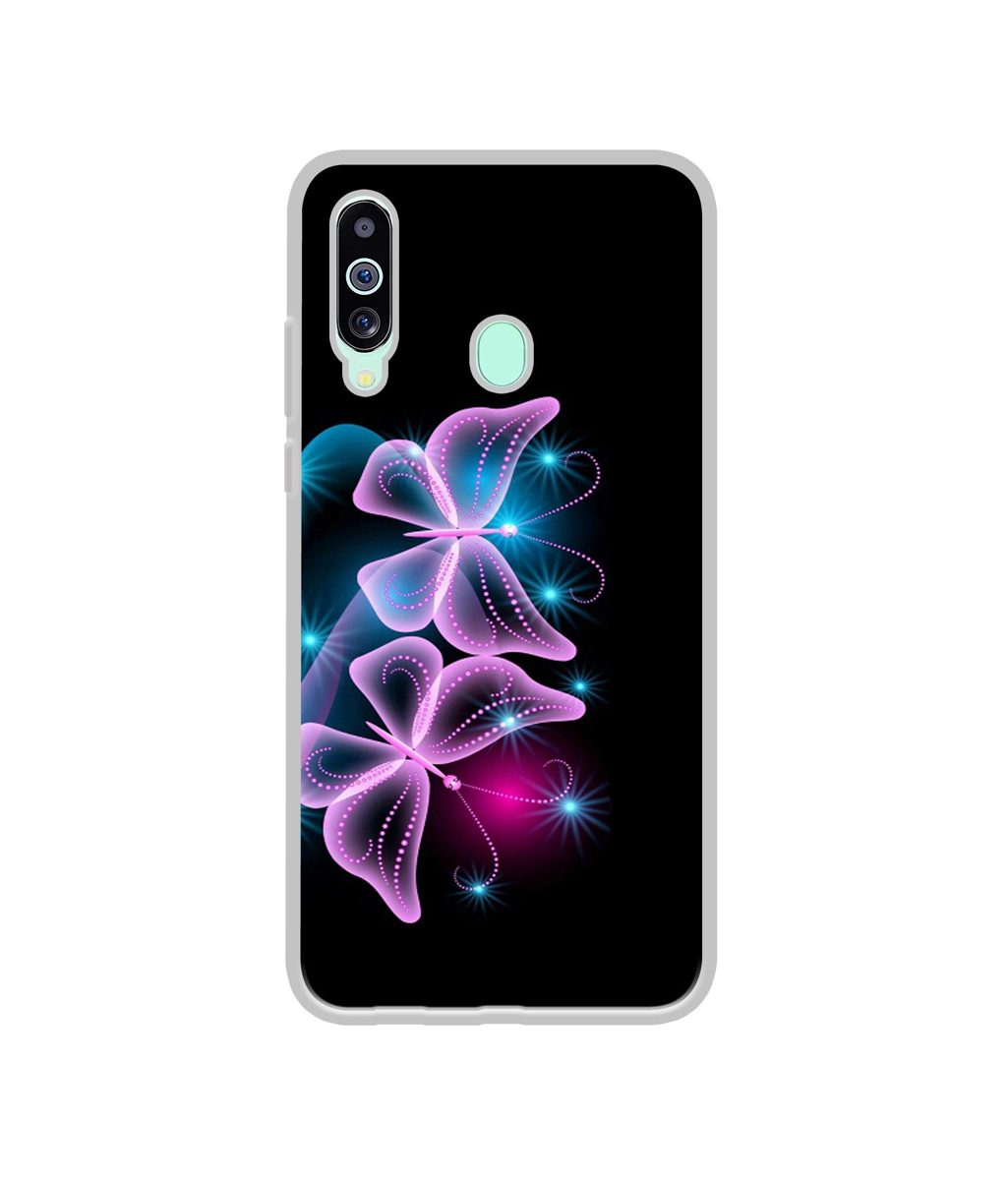 Amazon Brand - Solimo Designer Butterflies Neon Light UV Printed Soft Back Case Mobile Cover for Samsung Galaxy M40