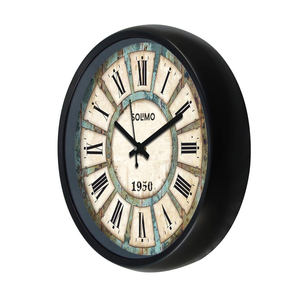 Amazon Brand - Solimo 12-inch Wall Clock - Eternally Exquisite (Silent Movement)