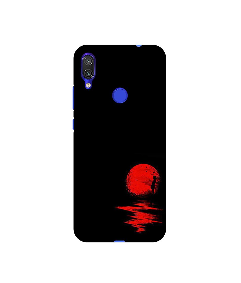 Amazon Brand - Solimo Designer Red Moon 3D Printed Hard Back Case Mobile Cover for Xiaomi Redmi Note 7 Pro