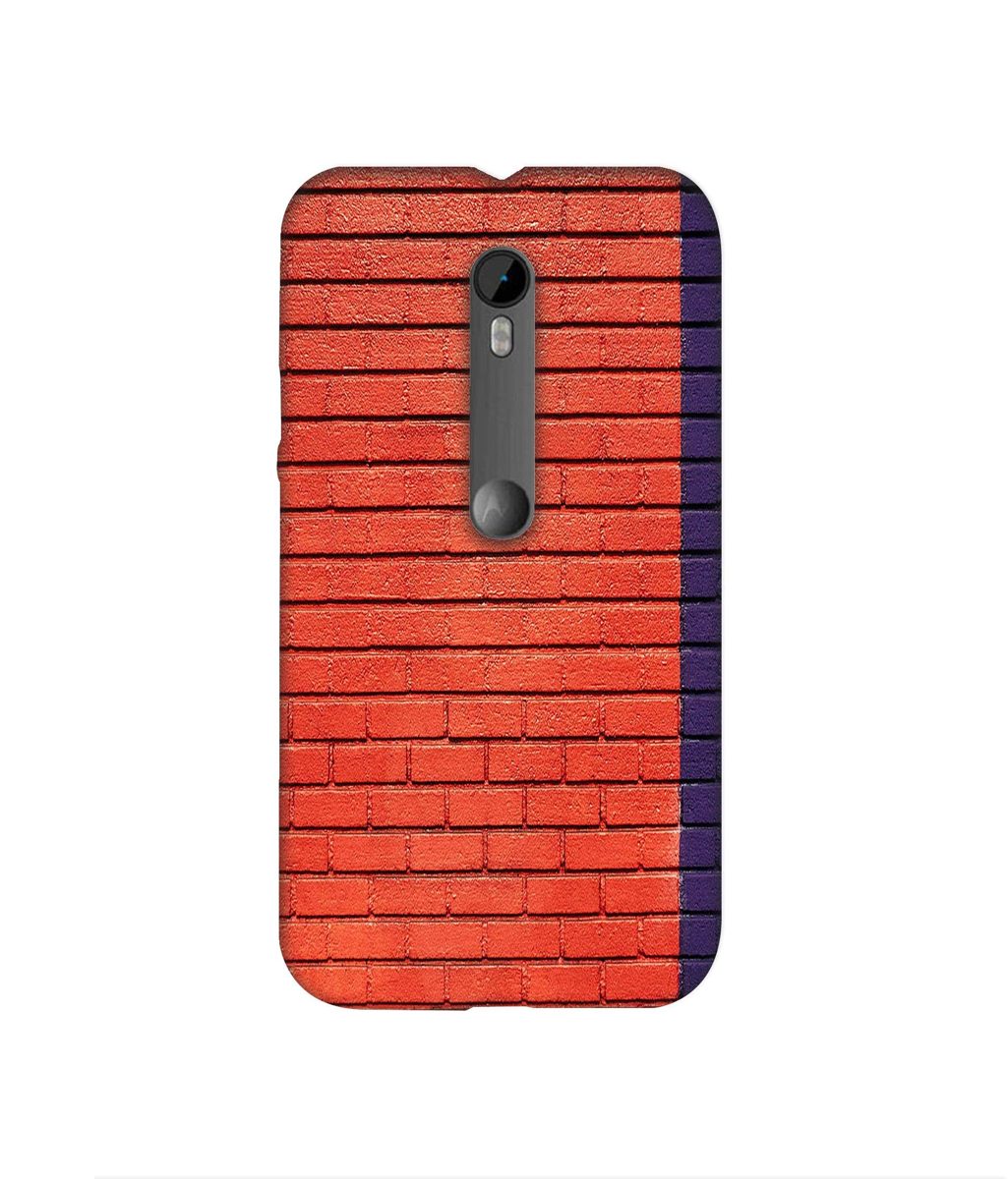 Amazon Brand - Solimo Designer Red and Purple Brick 3D Printed Hard Back Case Mobile Cover for Motorola Moto G 3rd Generation