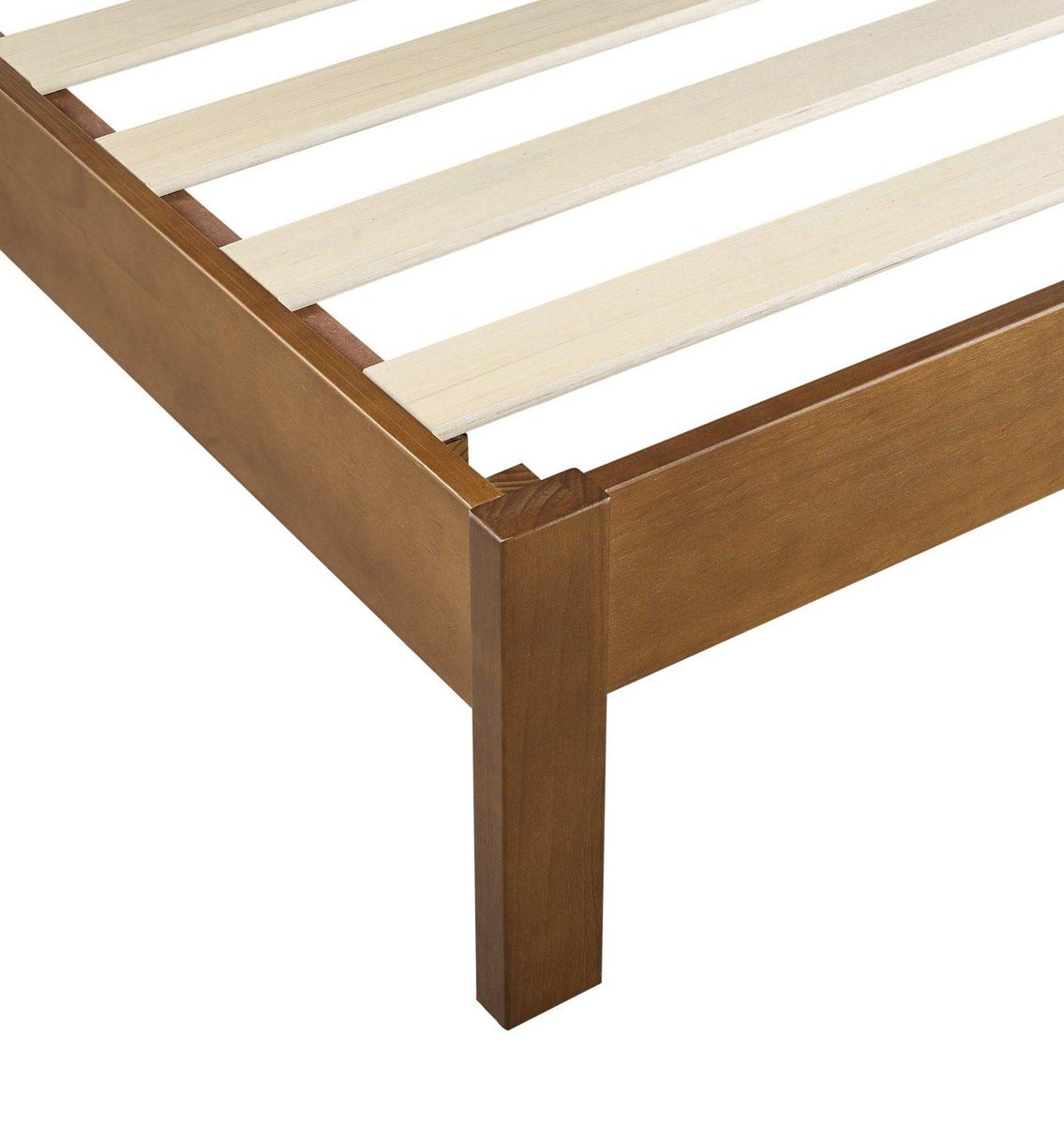 Amazon Brand – Rivet Modern Solid Pine Wood Platform Bed, Twin, 38.39"W, Antique Espresso