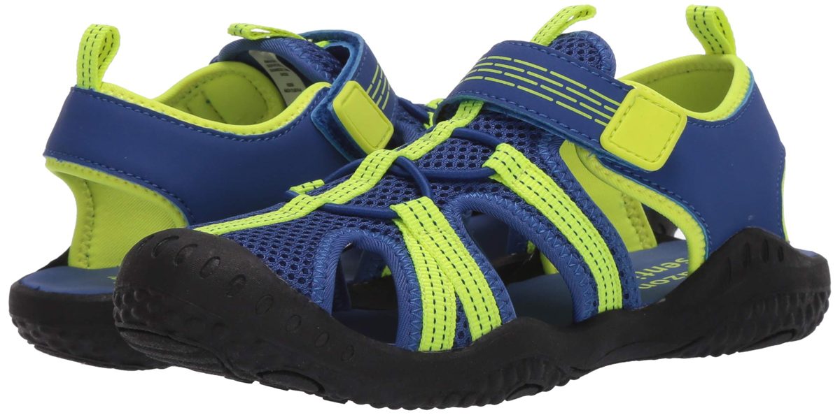 Amazon Essentials Boys' Aria Sandal, Navy, 3 Medium US Big Kid