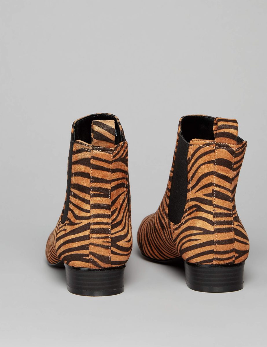 Amazon Brand - find. Simple Chelsea Boots, Brown Tiger), US 7.5