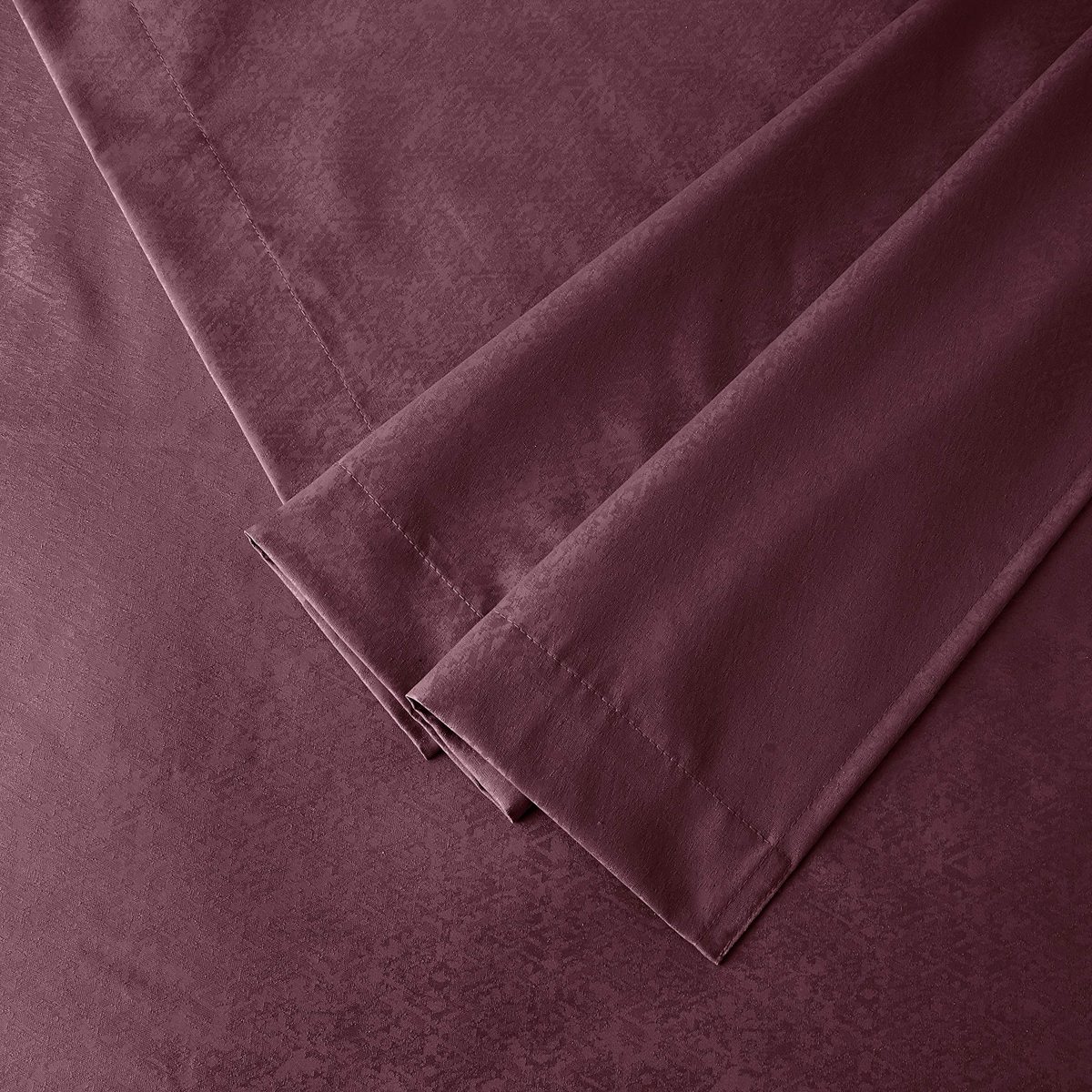 Amazon Brand - Solimo Magnolia Door Curtain, 7 feet - Set of 2 (Plum Purple)
