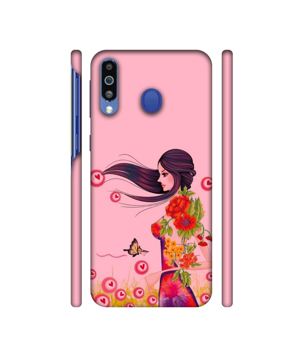 Amazon Brand - Solimo Designer Lady Vector Pattern 3D Printed Hard Back Case Mobile Cover for Samsung Galaxy M21