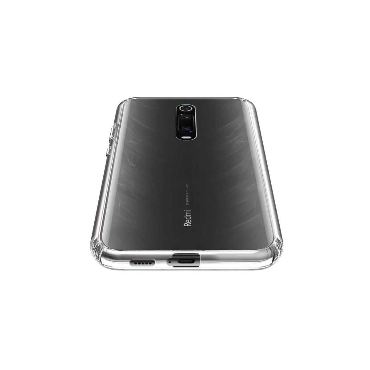 Amazon Brand - Solimo Transparent Case (Hard Back & Soft Bumper Cover) with 8 Foot Drop Porotection for Redmi K20 Pro