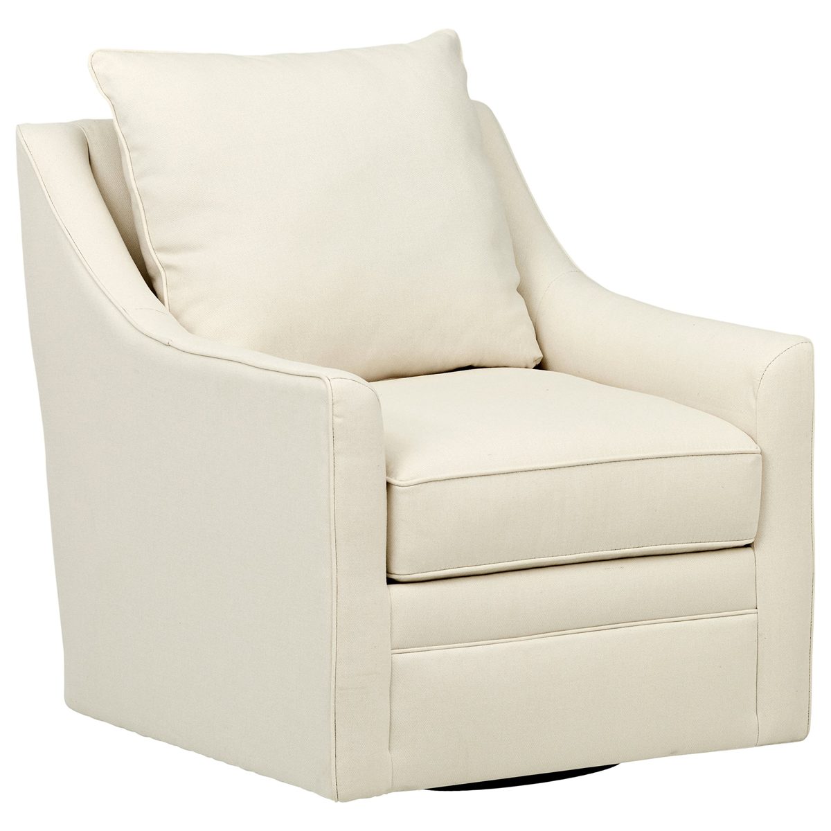 Amazon Brand – Stone & Beam Larkin Living Room Accent Swivel Chair, 30"W, Beige