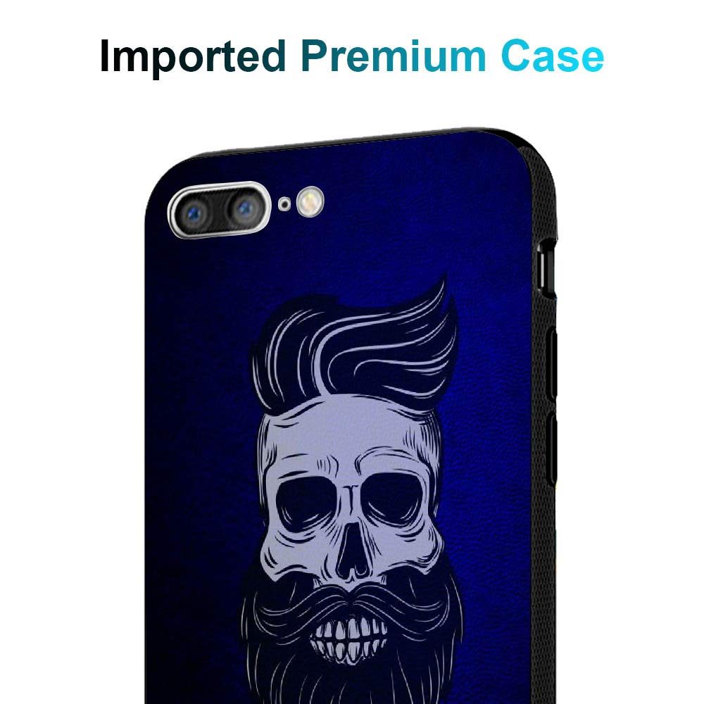 Amazon Brand - Solimo Designer Beard Skull Printed Hard Back Case Mobile Cover for Apple iPhone 8 Plus / 7 Plus (D1189)