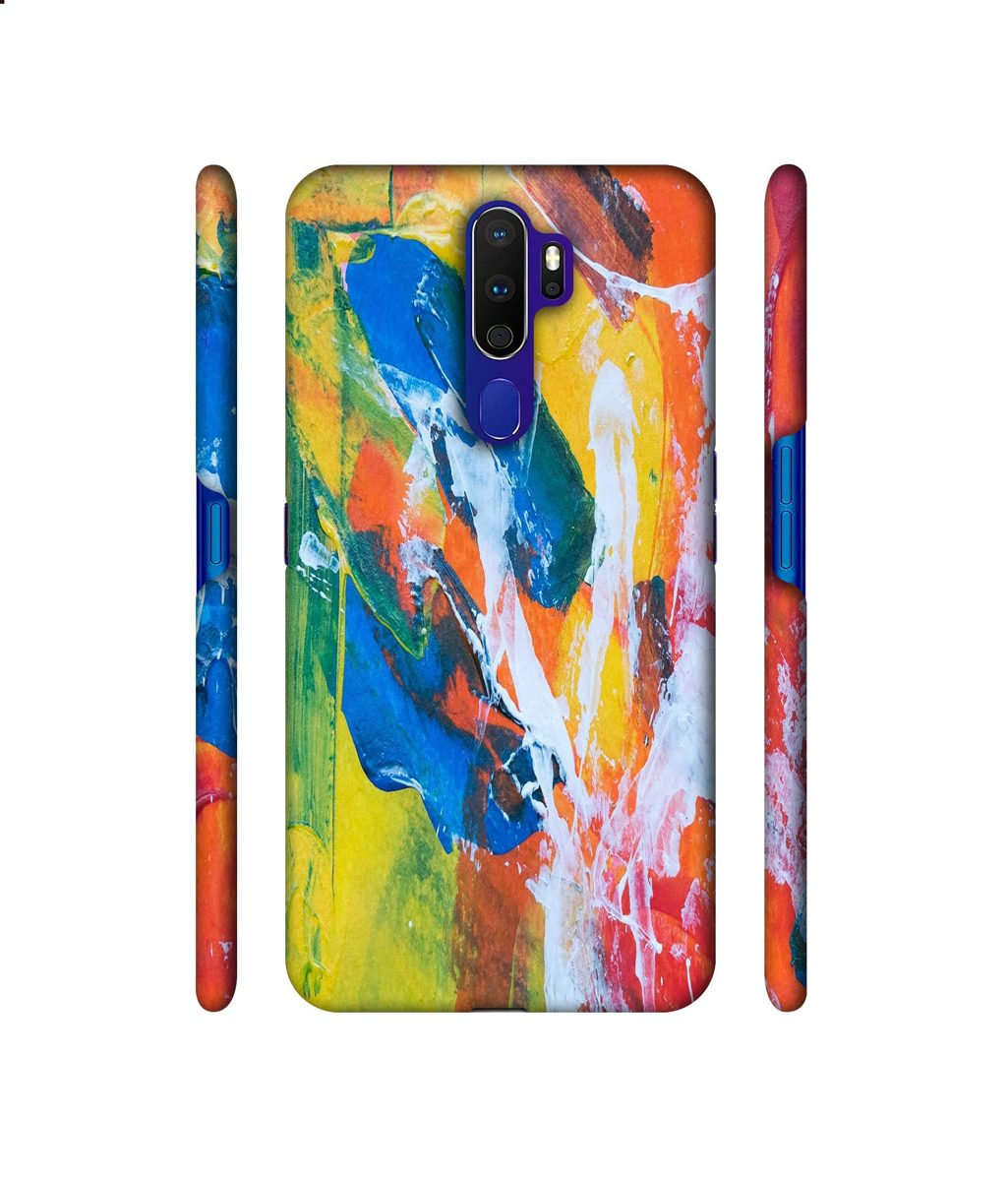 Amazon Brand - Solimo Designer Multicolor Paint On Wall 3D Printed Hard Back Case Mobile Cover for Oppo A9 (2020)