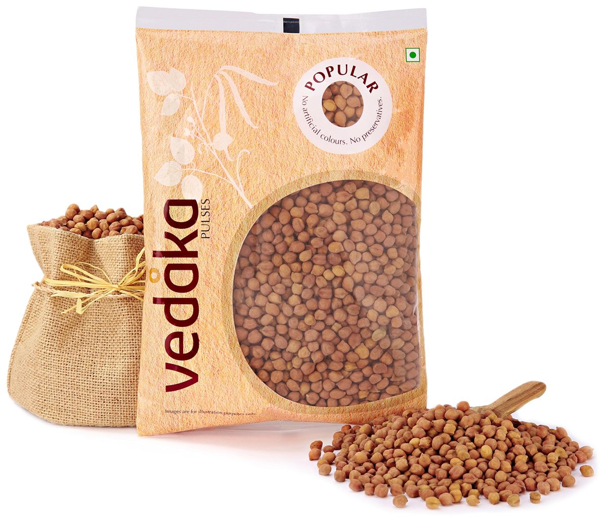 Amazon Brand - Vedaka Popular Black Chana, 1kg