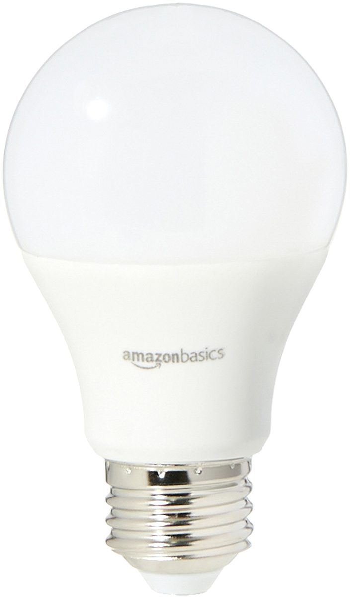 AmazonBasics 40 Watt Equivalent, Daylight, Dimmable, A19 LED Light Bulb | 6-Pack