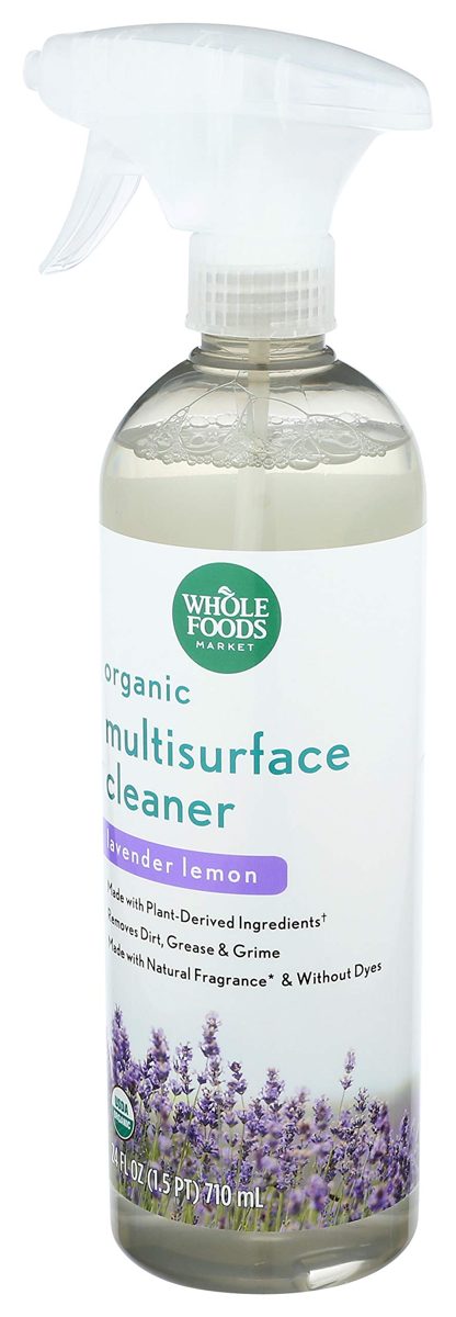 Whole Foods Market, Organic Multisurface Cleaner, Lavender Lemon, 24 Fl Oz
