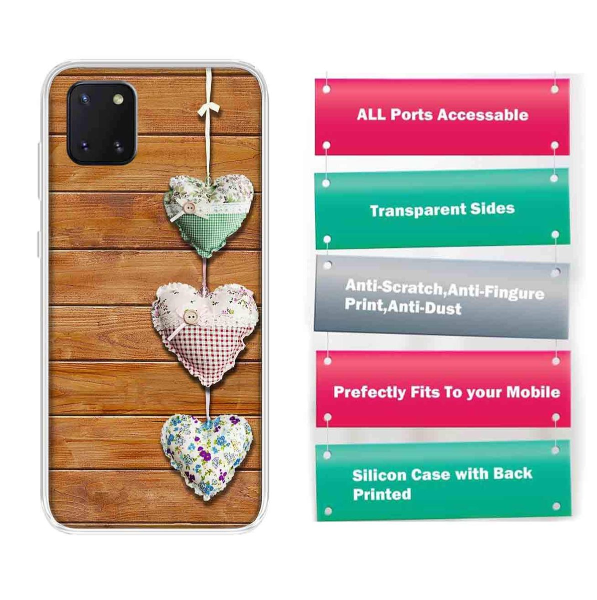 Amazon Brand - Solimo Designer Multicolor Thread Heart Design Printed Soft Back Case Mobile Cover for Samsung Galaxy Note 10 Lite