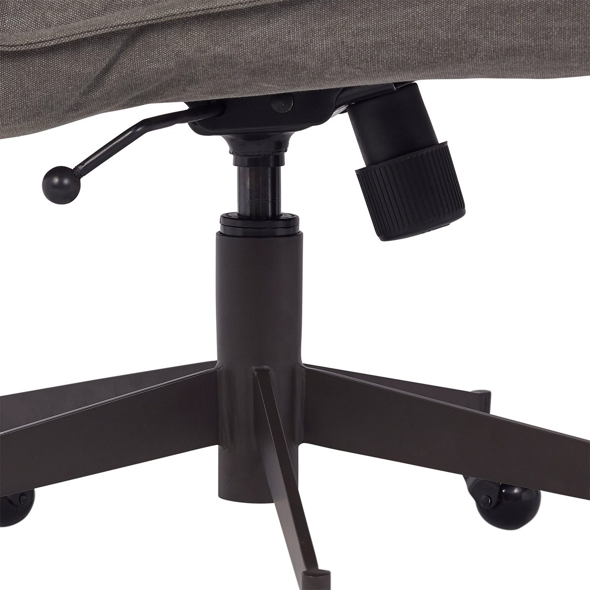 Rivet Fun Contemporary Home Office Desk Chair, 36"-39", Grey/Black