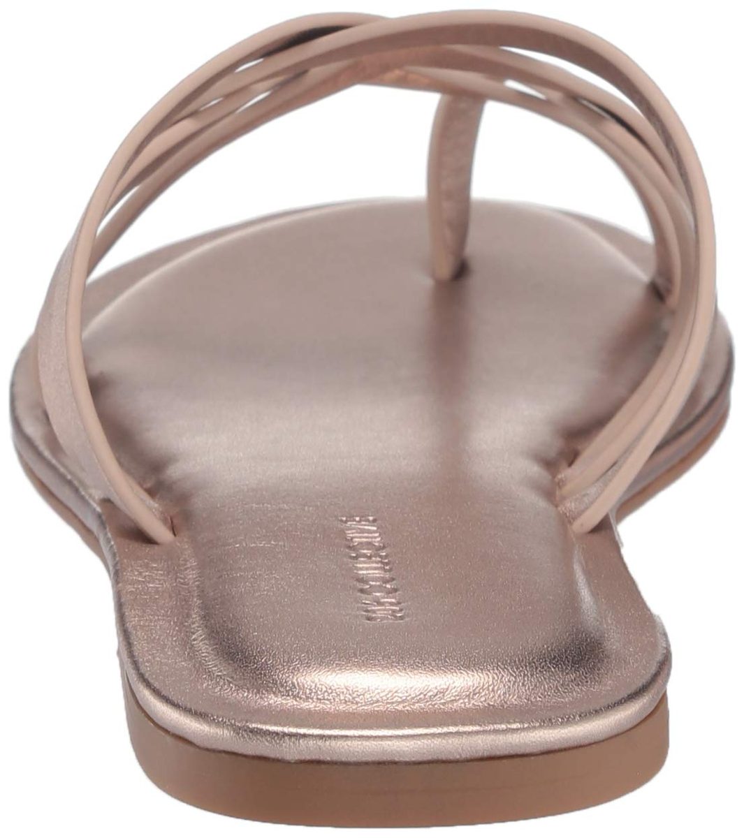 Amazon Brand - 206 Collective Women's Solo Leather Slide Sandal, Champagne Metallic, 13 B US