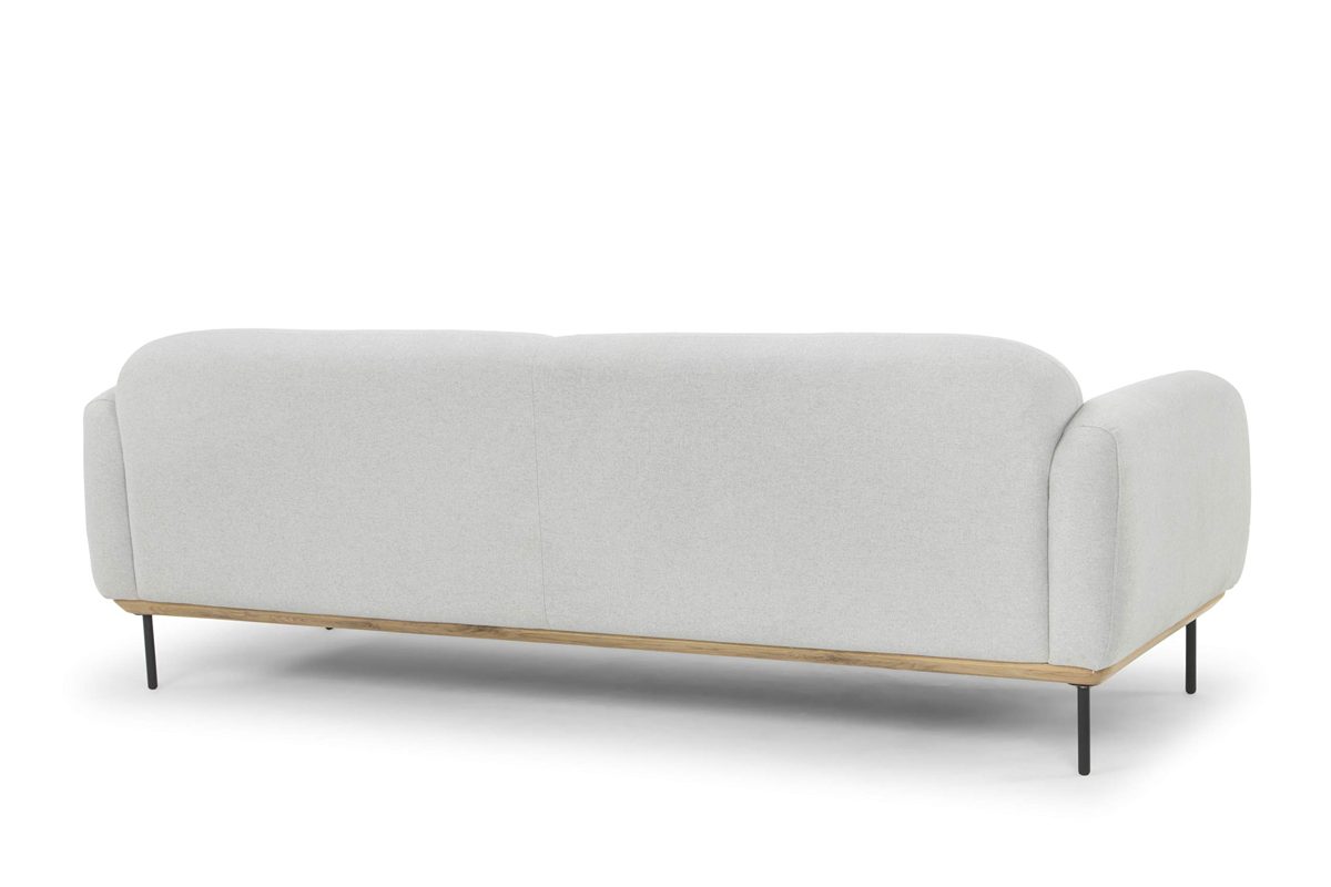 Amazon Brand - Movian Blankan 3-Seater Upholstered Sofa, 228 x 87 x 78 cm, Stain-Resistant Polyester, Light Grey