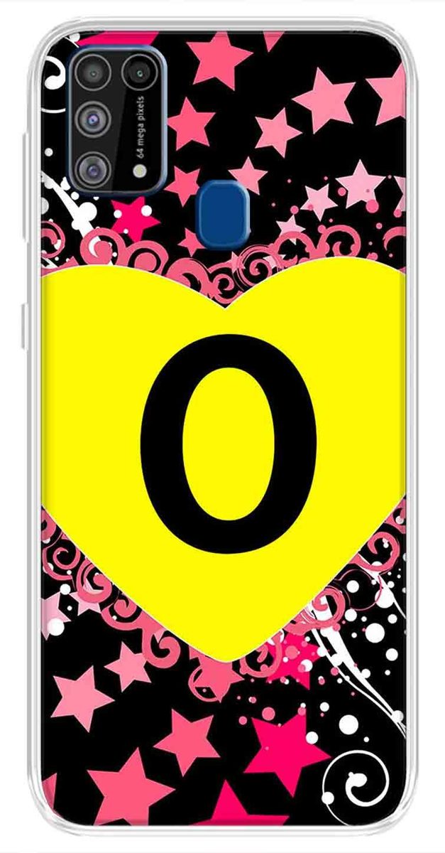Amazon Brand - Solimo Designer Multicolor Heart Pattern Alphabet-O Printed Soft Back Case Mobile Cover for Samsung Galaxy M31