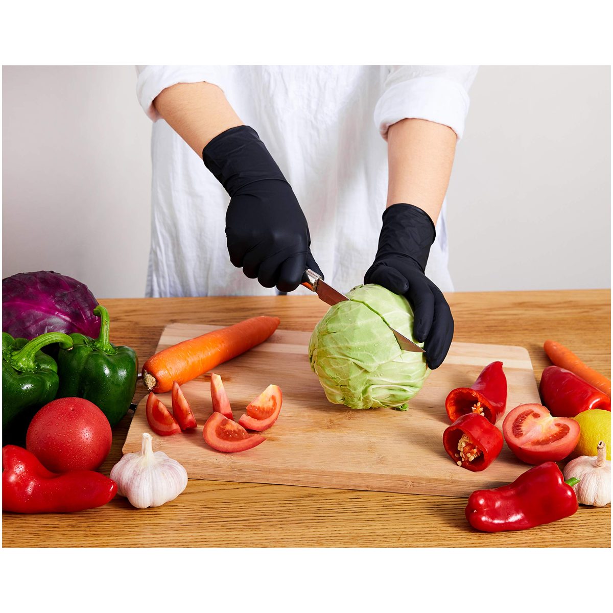 AmazonBasics Powder Free Disposable Nitrile Gloves, 5 mil, Black, Size S, 100 per Pack, 10-Pack
