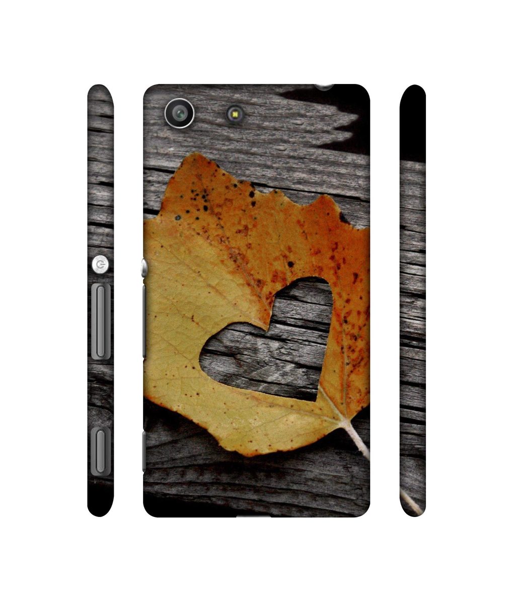 Amazon Brand - Solimo Designer Leaf with Heart Cut 3D Printed Hard Back Case Mobile Cover for Sony Xperia M5 Dual