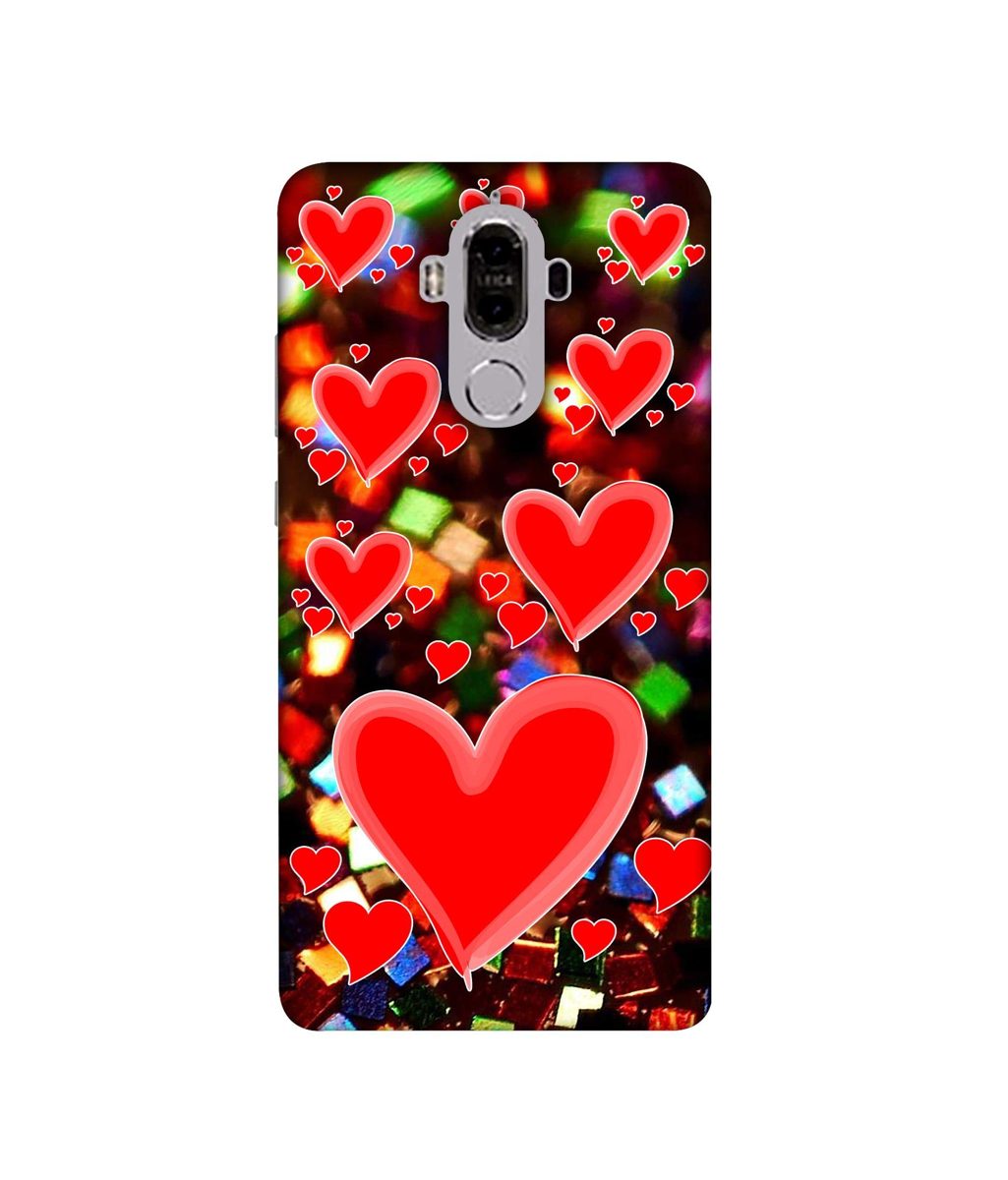 Amazon Brand - Solimo Designer Heart Texture on Glitters 3D Printed Hard Back Case Mobile Cover for Huawei Mate 9