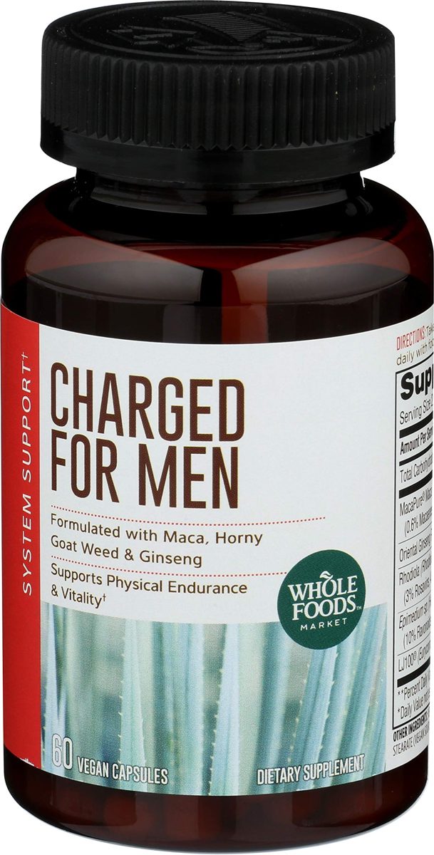 Whole Foods Market, Charged For Men, 60 ct