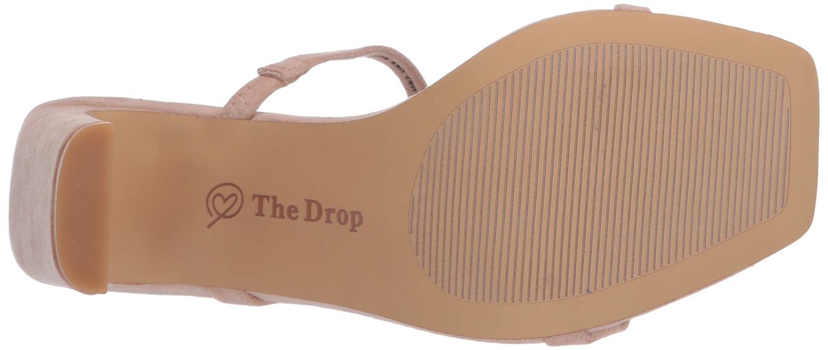 The Drop Avery Square Toe Two Strap High Heeled Sandal Womens Heeled Sandals
