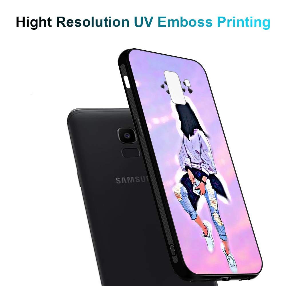 Amazon Brand - Solimo Designer Women with Heart Printed Hard Back Case Mobile Cover for Samsung Galaxy J6 2018 / Samsung Galaxy On6 (D1246)