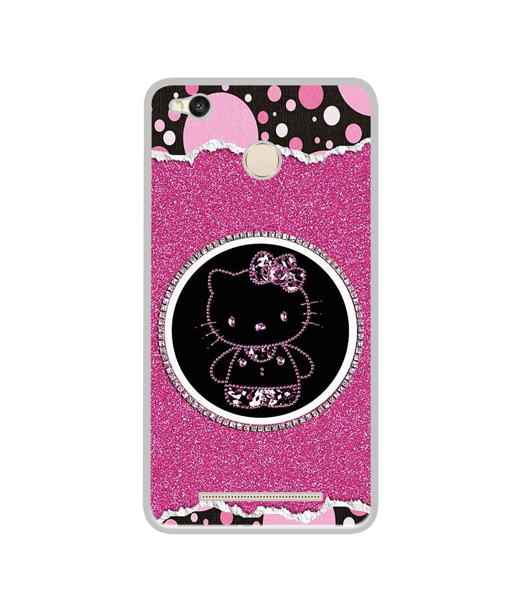Amazon Brand - Solimo Designer Kitty with Glitter UV Printed Soft Back Case Mobile Cover for Mi Redmi 3S Prime