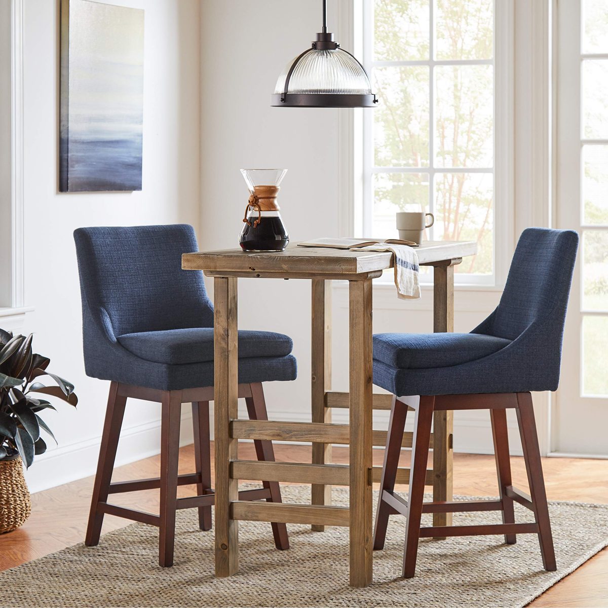 Stone & Beam Reclaimed Fir Ladder-Rung Counter Bar Dining Table, 36"H