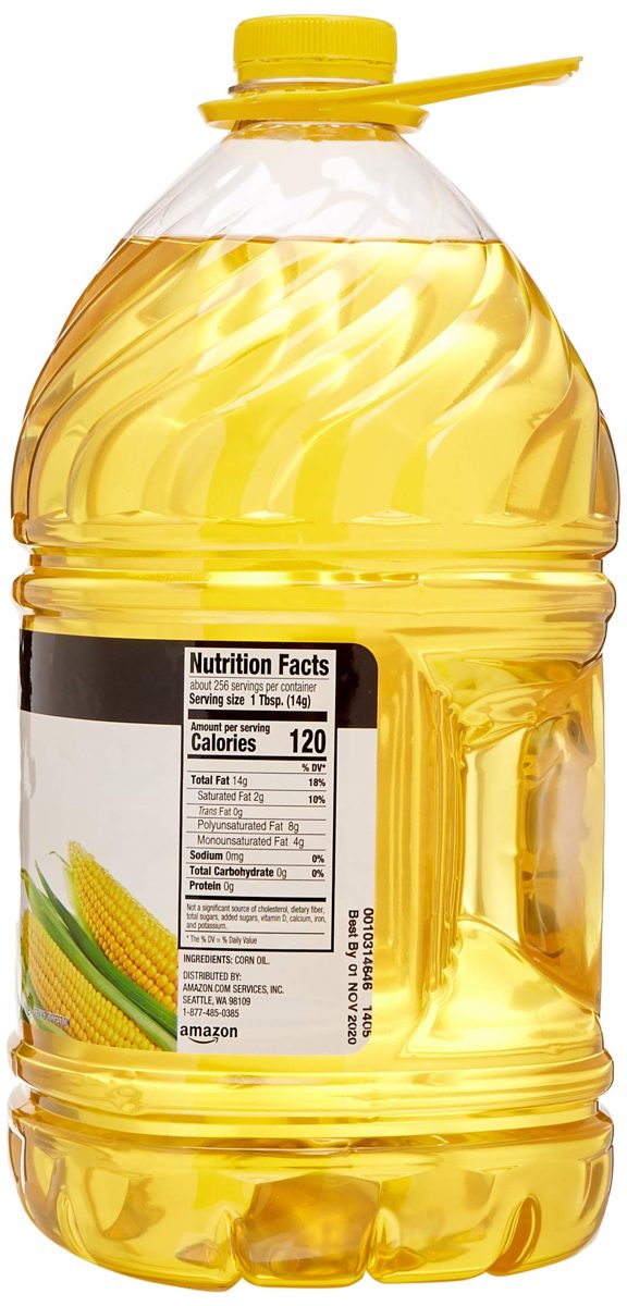 Amazon Brand - Happy Belly Corn Oil, 128 fl. oz