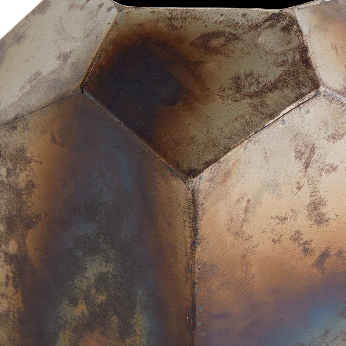 Amazon Brand – Rivet Industrial Hexagonal Planter, 9.06"H, Gold