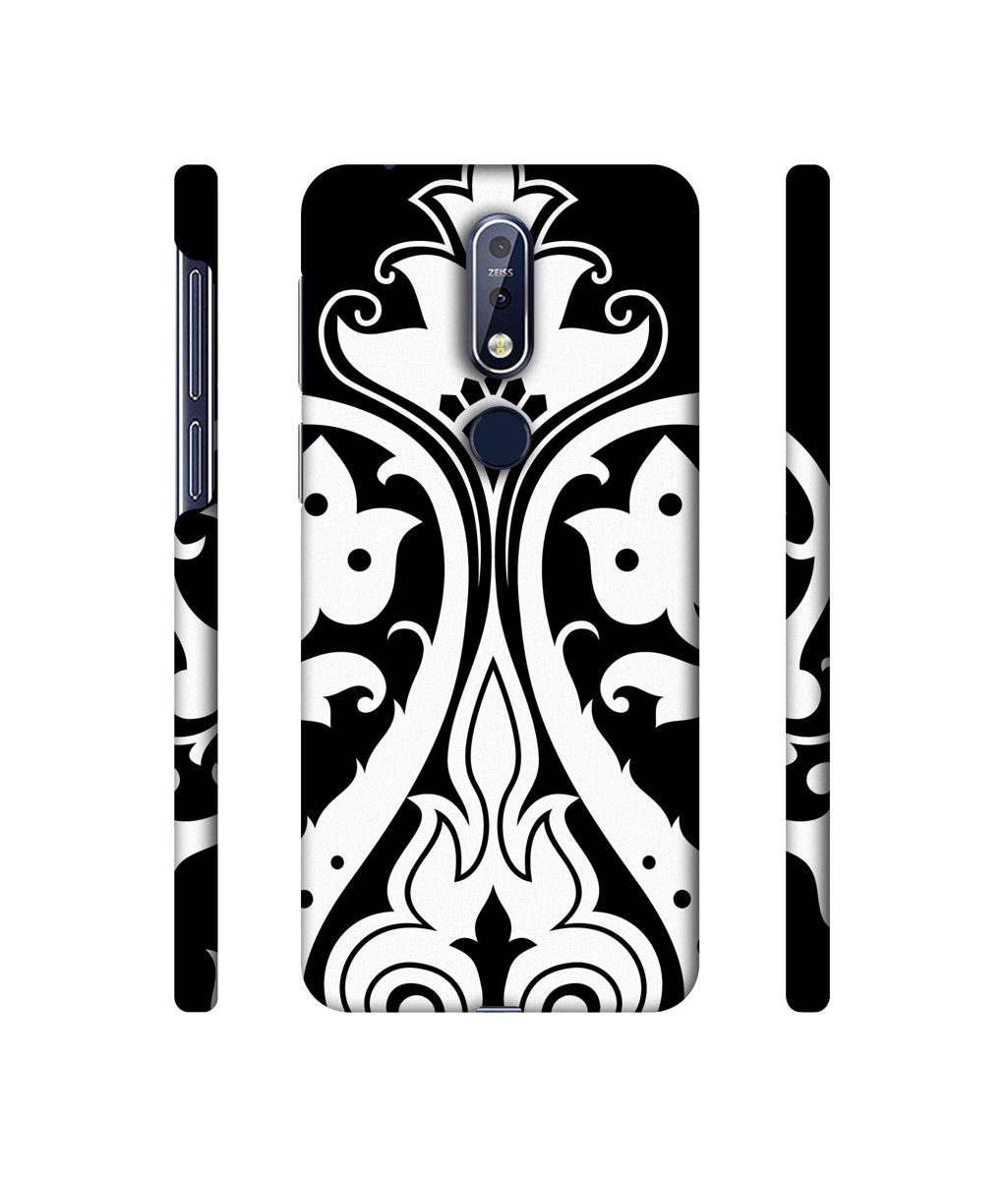 Amazon Brand - Solimo Designer S Shape Rangoli 3D Printed Hard Back Case Mobile Cover for Nokia 7.1