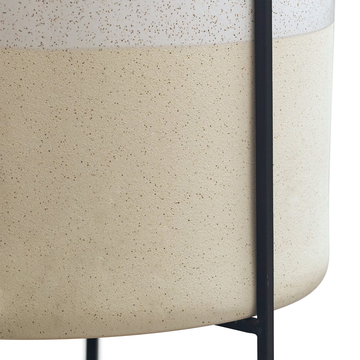 Amazon Brand – Rivet Mid-Century Ceramic Planter with Stand, 18.9"H, White
