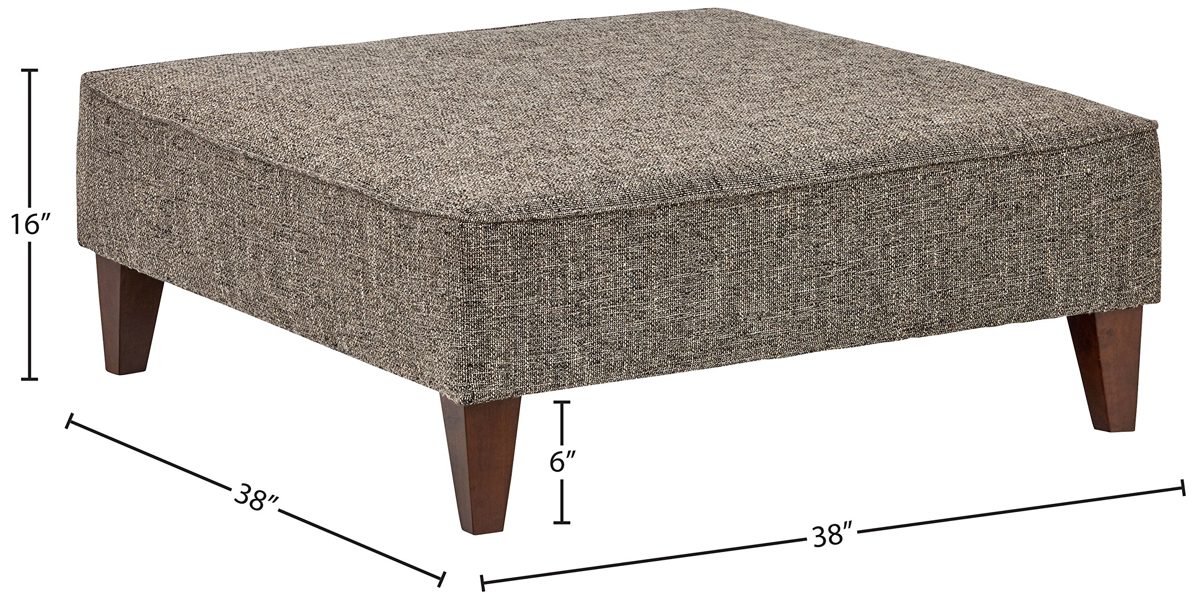 Amazon Brand – Rivet Modern Oversized Upholstered Square Ottoman, 38"W, Bear