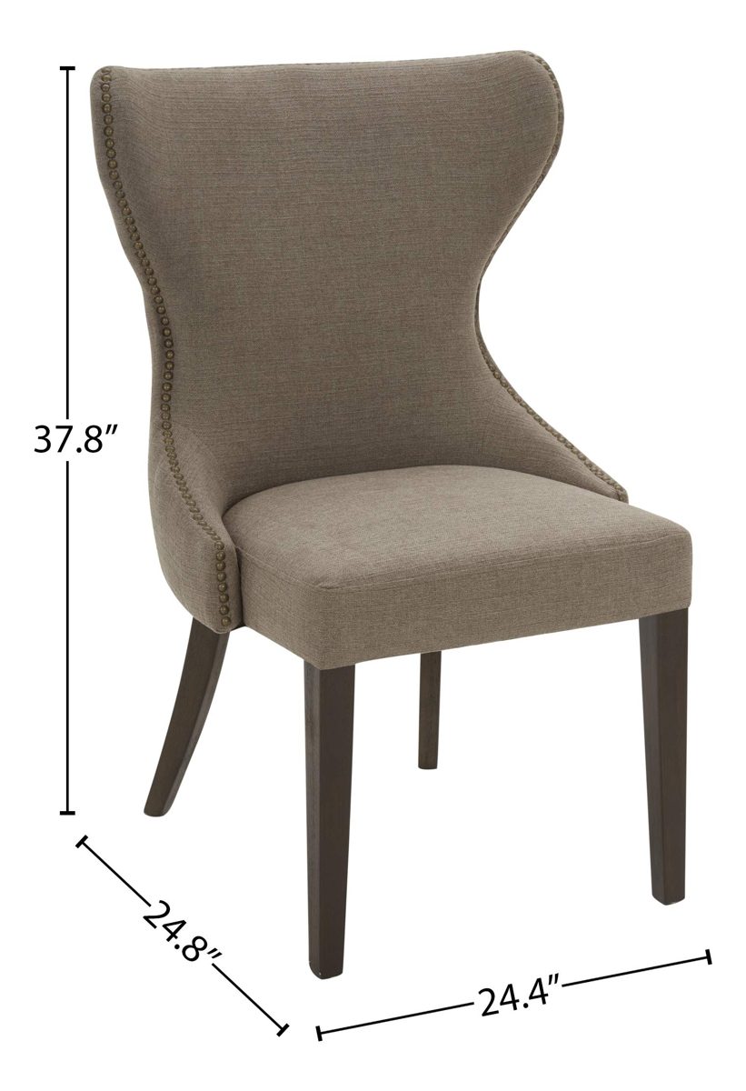 Amazon Brand – Stone & Beam Flanigan Curved-Back Upholstered Dining Chair, 24.4"W, Slate
